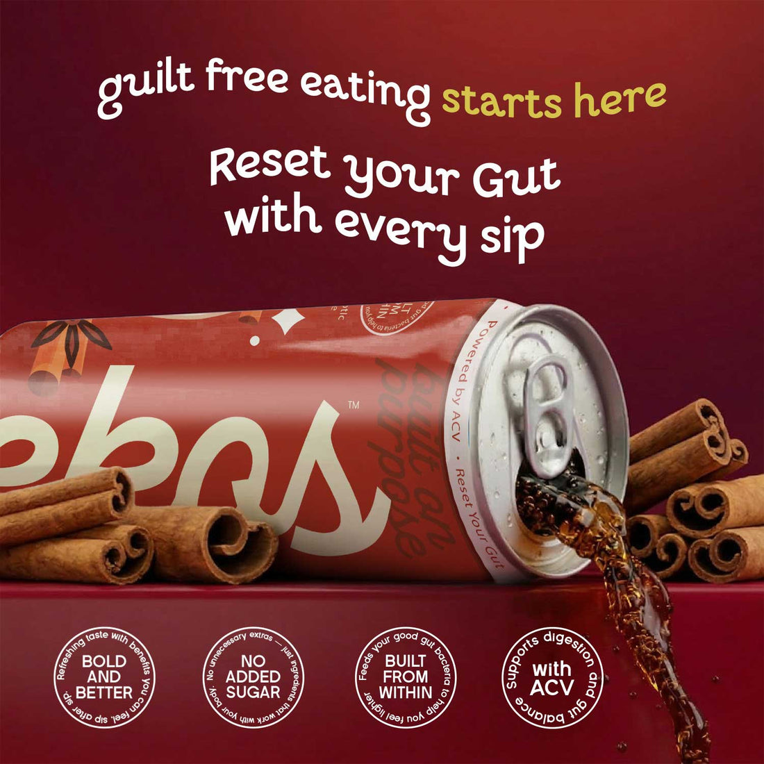 EKOS Prebiotic Reset Soda Assorted Pack - Pack of 6