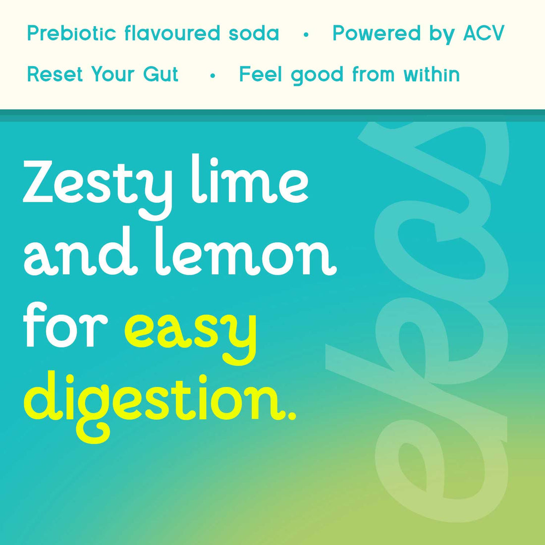 EKOS Lime & Lemon Prebiotic Reset soda- Pack of 24