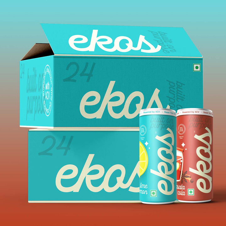EKOS Prebiotic Reset Soda Assorted Pack - Pack of 24