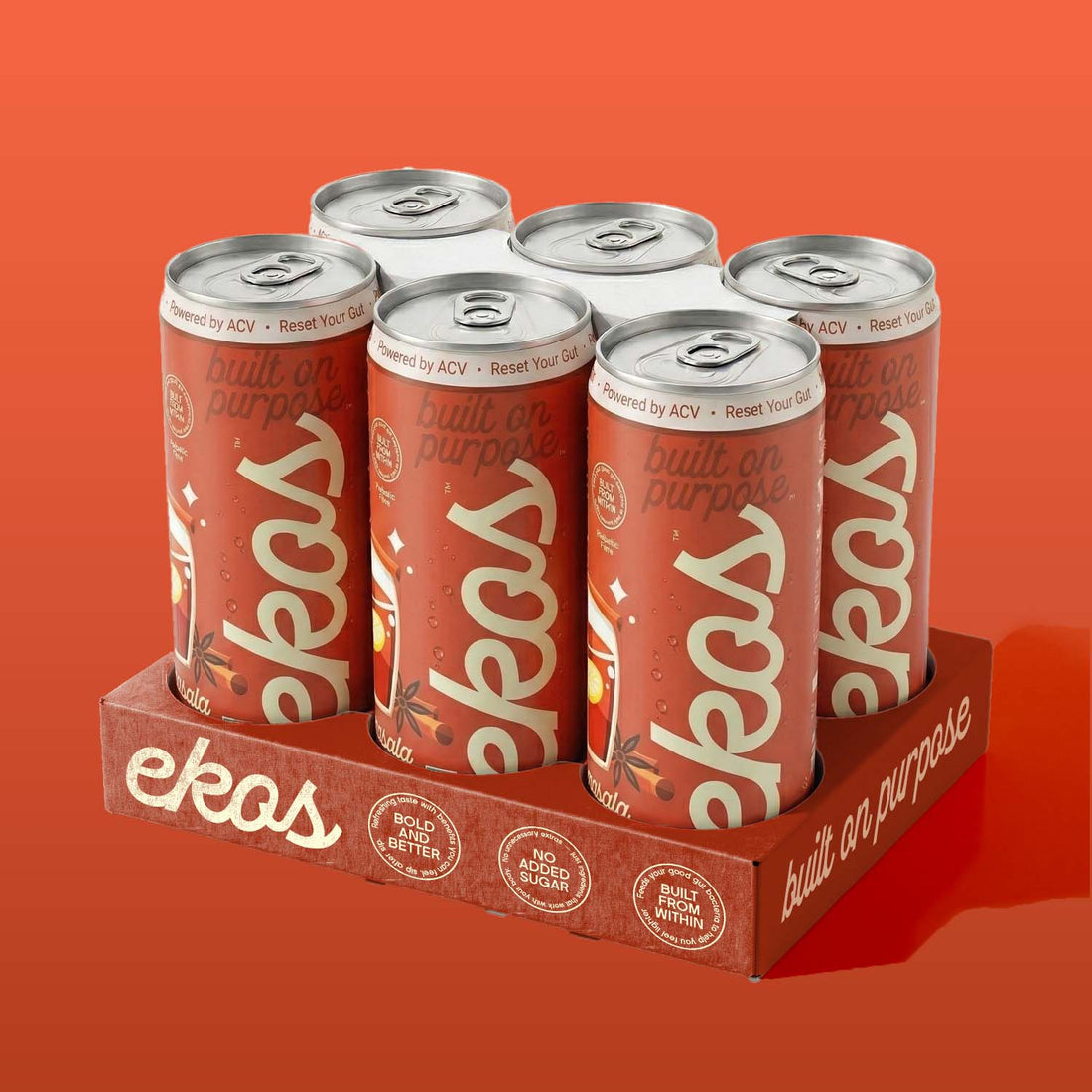EKOS Masala Cola Prebiotic Reset soda - Pack of 6