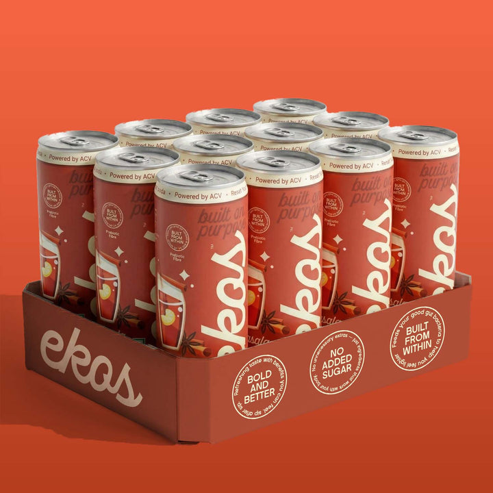 EKOS Masala Cola Prebiotic Reset soda - Pack of 12